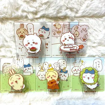 치이카와 아크릴 씬 클립 비스킷 토끼 하치와레 클립 미사용