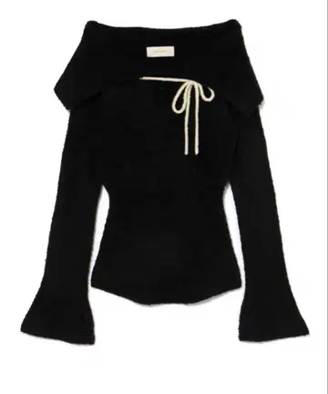 andmary Flora 니트 탑 블랙