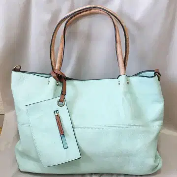 에메랄드 그린 2Way 토트백 숄더백