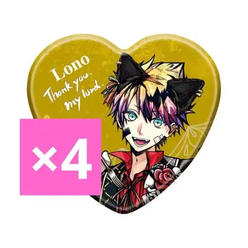 악마고양이 난자타운 하트 캔뱃지 로노 4개