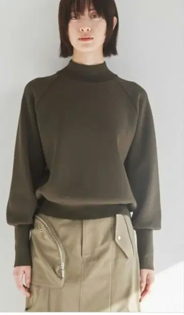 UNITEDTOKYO 볼륨 슬리브 니트 브라운