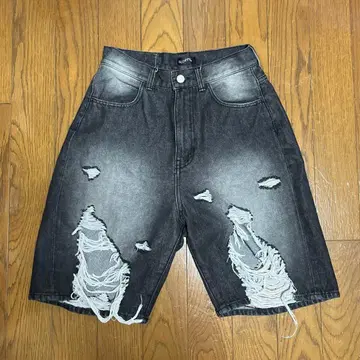 WHO'S WHO gallery 데미지 하프 데님 팬츠