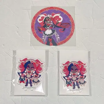 해즈빈 호텔 애니메이트 카페 미니 아크릴 스탠드 코스터 벨벳