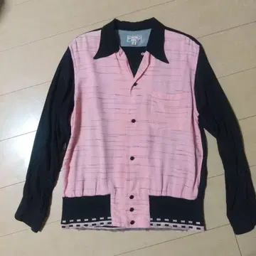 레어! 드라이 본즈 50S 카스리 패턴 레이온 로카빌리 셔츠 M