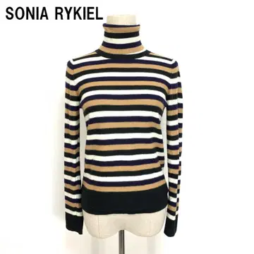 A7728 소니아 리키엘 긴팔 니트 울 터틀넥 브라운 블랙 38