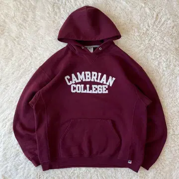 00s 러셀 애슬레틱 후드티 칼리지 로고 XL 박스 실루엣