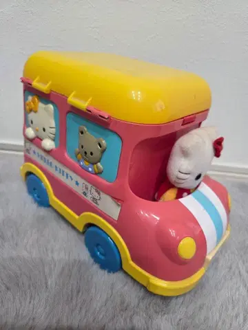 헬로키티 버스형 봉제 인형 포함 완구 레어 레트로