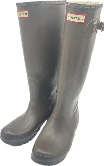 HUNTER 오리지널 톨 레인부츠 브라운 UK5 24cm