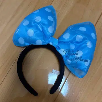 디즈니 리본 머리띠 스카이블루
