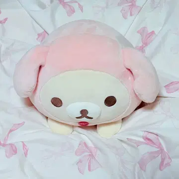 코리락쿠마와 토끼 티타임 슈퍼 몰랑몰랑 대복 쿠션