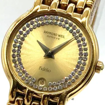 [ 작동 ] 레이몬드 웨일 손목시계 피델리오 4702 골드 다이아