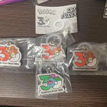 포켓몬 30주년 메탈 참 마스코트 리자드 풀/리자몽 세트