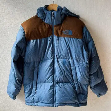하자품 THE NORTH FACE 후드 부착 다운 자켓 블루
