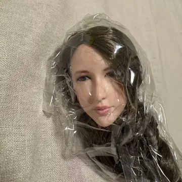 커스텀 인형 헤드 부품 브라운 머리 미사용