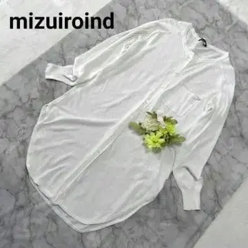 미즈이로 인드 롱 가디건 얇은 소재 자외선 차단 쉘 버튼