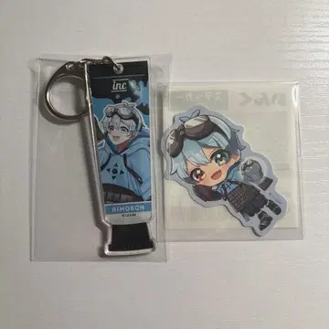 잉크 리모콘 스티커 아크릴 키링 2세트