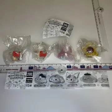 가챠 산리오 캐릭터즈 패션 반지 주얼 클리어 3종 4개 세트