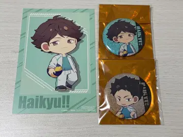 하이큐 점프 페스타 2025 캔뱃지 특전 엽서 아오바죠사이