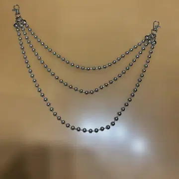 실버 볼 체인 3연