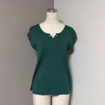 미슈마슈 펄 핑 니트 다크 그린