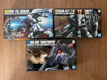 HG 건담 프라모델 3종 세트 (즈다, 즈고크 E, 돔 트로펜)