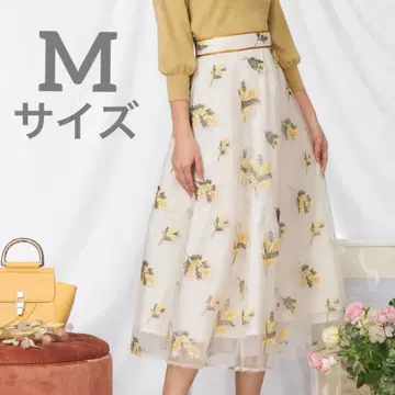 미모사 자수 스커트 봄 아푸와이저 리셰 리랜드트루 마이 스트라다