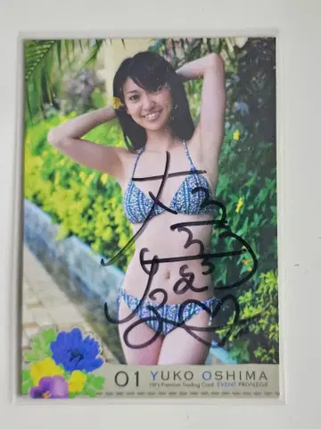 AKB48 오시마 유코 사인 포함 HIT'S 트레이딩 카드