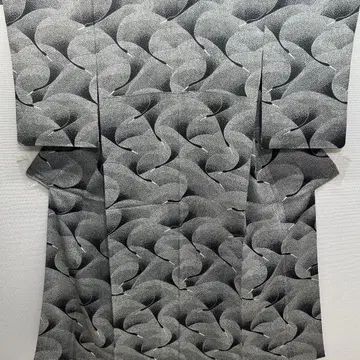 세련된 모노톤 코몬 군학 패턴 기모노 스키 구락부 923