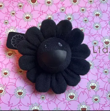 카이카이키키 무라카미 다카시 키 체인 블랙 꽃 키링 kaikaikiki