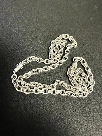 실버 925 페이퍼 체인 55cm 크롬