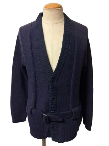 USA 빈티지 벨트 니트 가디건 퍼플 xpv