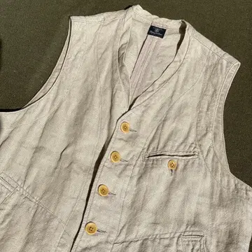 Django Atour 장고아투르 린넨 베스트 지레 아이보리