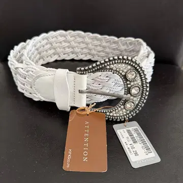 KINGLOO 화이트 웨빙 벨트