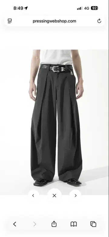 [ CS ] stripe cross tuck drape slacks