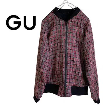 GU 지유 트위드 블루종 자켓 M 사이즈
