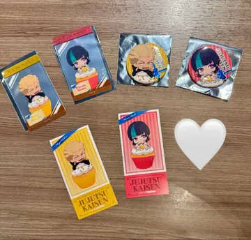 주술회전 THE캐릭터 콜라보 카페 특전 캔뱃지 클리어 카드 키라라 카케