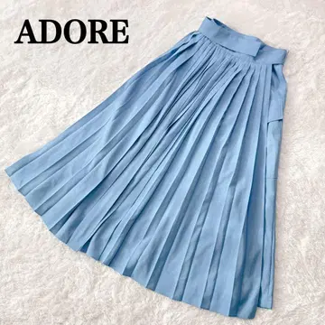 ADORE 아도어 스커트 플리츠 세퍼레이트 오버스커트 맥시 길이