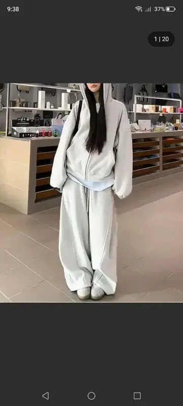 WEGO 후드 부착 맨투맨 셋업