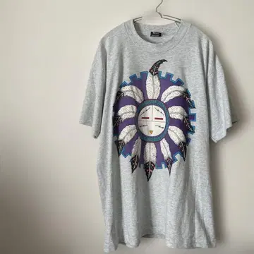 90s USA제 Fruit of the Loom 네이티브 무늬 빈티지