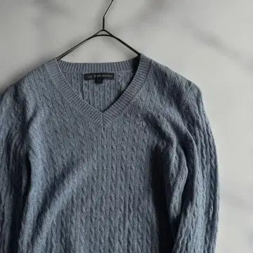 인기 브룩스브라더스 케이블 니트 골든 플리스 스카이블루 S