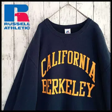 러셀 맨투맨 빈티지 M 칼리지 로고 러버 프린트