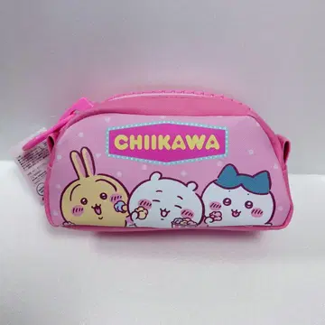 새상품 치이카와 데카 지퍼 펜 케이스 핑크