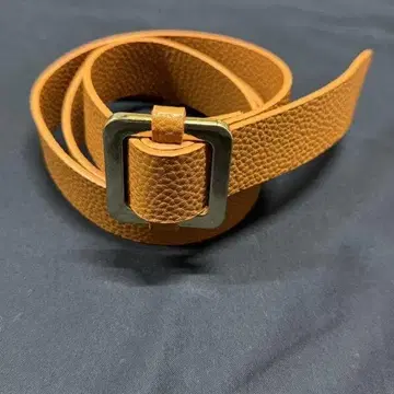 새상품 스퀘어 버클 벨트 인조 가죽 골드 버클 디자인 벨트