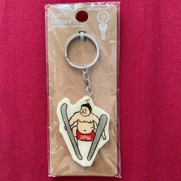 [ 레어! 미사용 새상품 ] JaPow SNOW 아크릴 키링 스키 스모