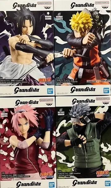 Grandista 피규어 세트 나루토 사스케 사쿠라 카카시