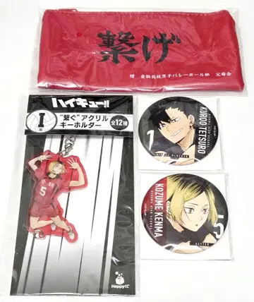 하이큐 파우치 캔뱃지 아크릴 키링 네코마 세트