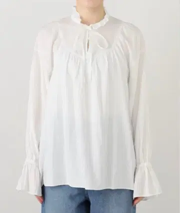 2025ss SLOBE IENA 부자개더 블라우스 프릴 블라우스