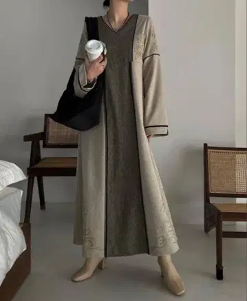 willfully 코드 자수 원피스