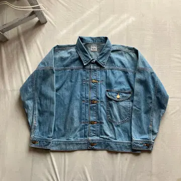 lee / 짧은 기장 데님 트래커 자켓 인디고