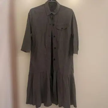 trf 셔츠 원피스 카키 S 밀리터리